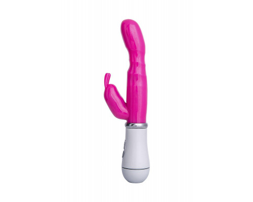 Вибратор с клиторальным стимулятором A-Toys by TOYFA Bubbly, TPE, розовый, 20 см