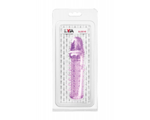 Насадка на пенис с ворсинками TOYFA Basic, TPE, фиолетовый, 13,5 см