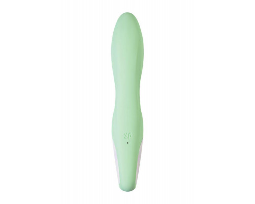 Вибратор с расширением Satisfyer Air Pump Bunny 5+ Connect App, силикон, мятный, 10 см