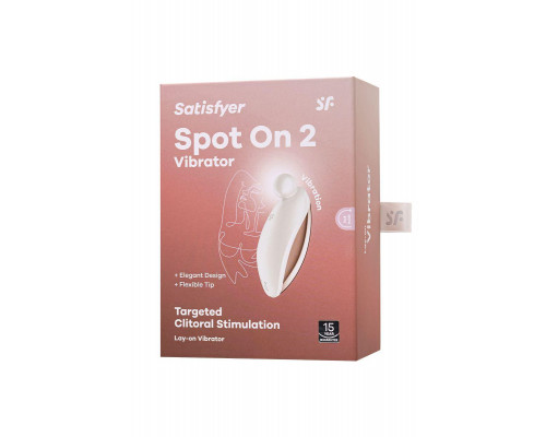 Вибростимулятор клитора Satisfyer Spot On 2, белый, 9 см
