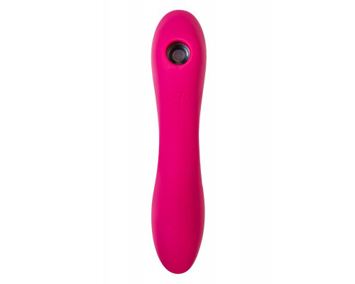 Вакуумный стимулятор клитора с вибрацией Satisfyer Curvy Trinity 3, красный, 17,7 см