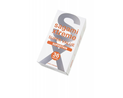 Презервативы Sagami, xtreme, 0.04, латекс, 19 см, 5,4 см, 36 шт.