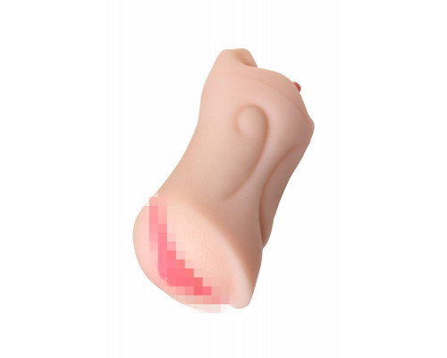 Мастурбатор реалистичный Juicy Pussy by TOYFA Fruity Tongue, рот и вагина, TPE, телесный,19 см