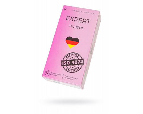 Презервативы EXPERT Studded Germany 12шт. (облегающие, точечные)