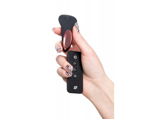 Вибровкладыш в трусики Satisfyer Little Secret Connect App с пультом ДУ, силикон, чёрный, 8,57 см