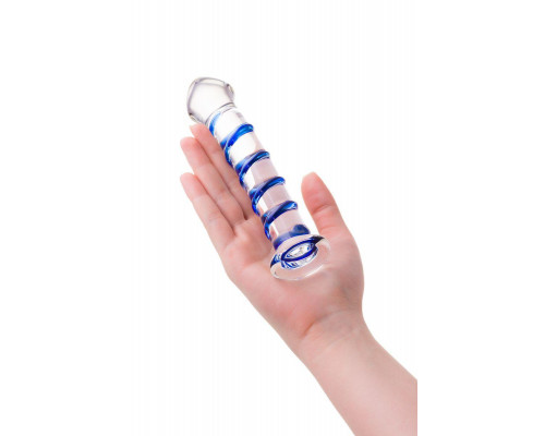 Нереалистичный фаллоимитатор Sexus Glass, стекло, прозрачный, 17 см