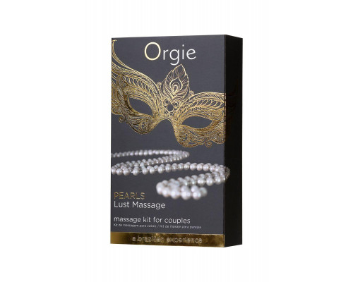 Комплект для эротического массажа Orgie Pear Lust Massage (силиконовый гель,ожерелье), 30 мл