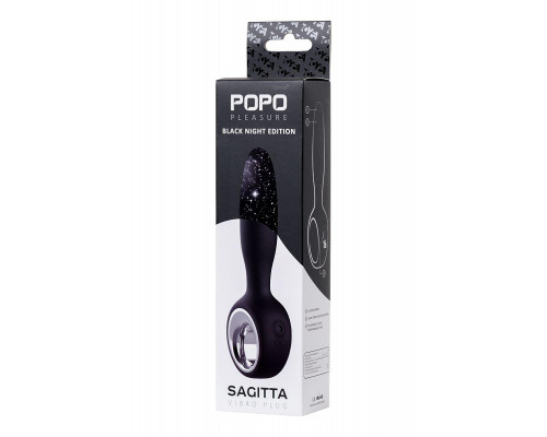 Анальный стимулятор POPO Pleasure by TOYFA Sagitta, силикон, черный, 9 см