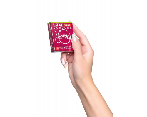 Презервативы Luxe, royal, cherry collection, 18 см, 5,2 см, 3 шт.