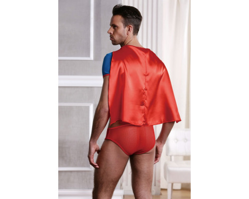 Костюм супермена Candy Boy Superman (футболка с плащем, трусы), красно-голубой, OS