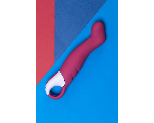 Нереалистичный вибратор Satisfyer Petting Hippo, силикон, малиновый, 22,9 см.