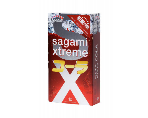 Презервативы Sagami, xtreme, cola, латекс, 19 см, 5,2 см, 10 шт.