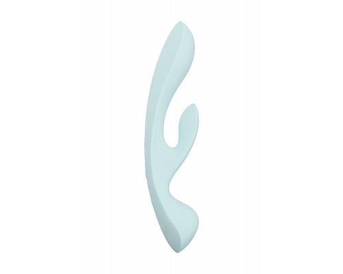 Нереалистичный вибратор Satisfyer Triple Oh, силикон, голубой, 24 см