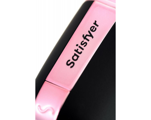 Вакуум-волновой стимулятор с вибрацией Satisfyer Love Triangle Connect App, силикон, черный, 8,8см