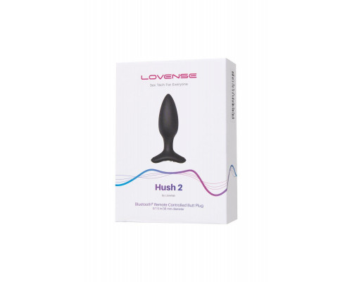 Анальная втулка LOVENSE Hush 2 (S), силикон, черная, 12,1 см, Ø 3,8 см