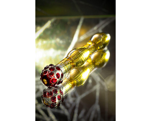Двусторонний фаллоимитатор Sexus Glass, стекло, прозрачный, 18 см
