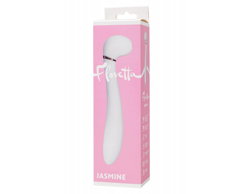 Вибратор с вакуумной стимуляцией Flovetta JASMINE, силикон, белый, 23 см