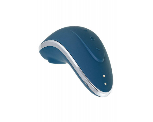 Вакуум-волновой стимулятор клитора с вибрацией Satisfyer Vulva Lover 1, силикон, синий, 11,9 см