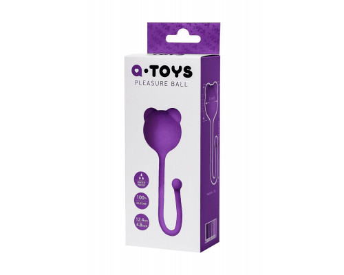 Вагинальный шарик A-Toys by TOYFA Tigo, силикон, фиолетовый, 12,4 см, Ø 2,7 см