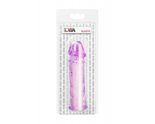 Насадка на пенис TOYFA Basic, TPE, фиолетовый, 12,5 см