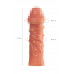 Насадка реалистичная KOKOS PENIS SLEEVE с дополнительной стимуляцией, TPE, телесная, 16.5 см