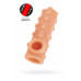 Насадка реалистичная KOKOS NUDE SLEEVE с дополнительной стимуляцией, TPE, телесная, 14 см