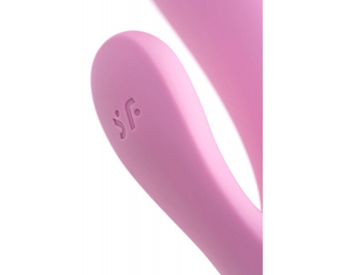 Нереалистичный вибратор Satisfyer Mono Flex Connect App, силикон, розовый, 20,4 см.