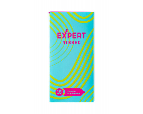 Презервативы EXPERT Ribbed, ребристые, 15шт