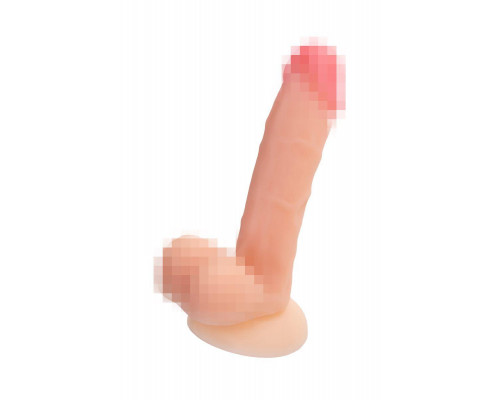 Фаллоимитатор RealStick Silicone Chris H, телесный, 17,5 см