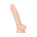 Фаллоимитатор RealStick Silicone Charlie H, сайлекспан, телесный, 18 см