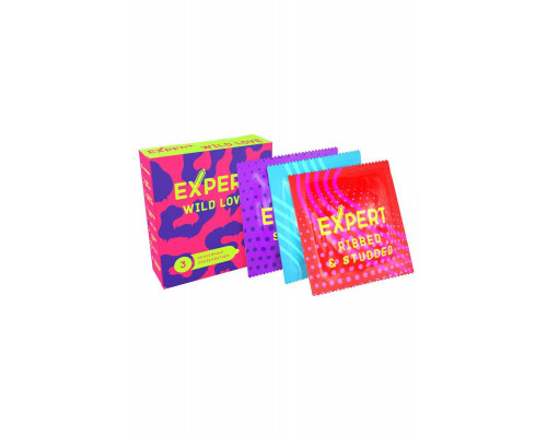 Презервативы EXPERT Wild Love, микс ,3шт