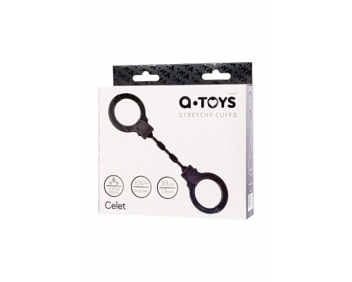 Силиконовые наручники A-Toys by TOYFA Celet, силикон, черные, 33 см