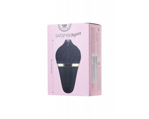 Вибромассажер Satisfyer layons Sweet Treat, силикон, черный, 10,4 см.