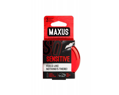 Презервативы Maxus Ultra thin, ультратонкие, латекс, железный кейс, 3 шт.