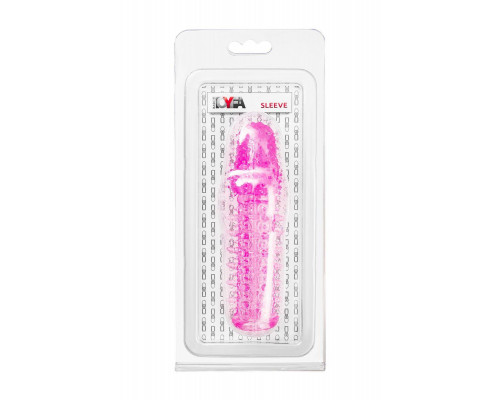 Насадка на пенис с ворсинками TOYFA Basic, TPE, розовый, 13,5 см