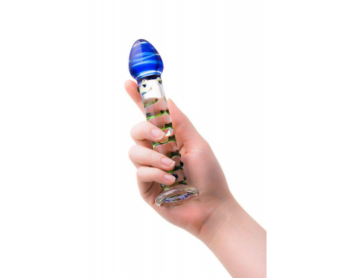 Нереалистичный фаллоимитатор Sexus Glass, стекло, прозрачный, 18 см