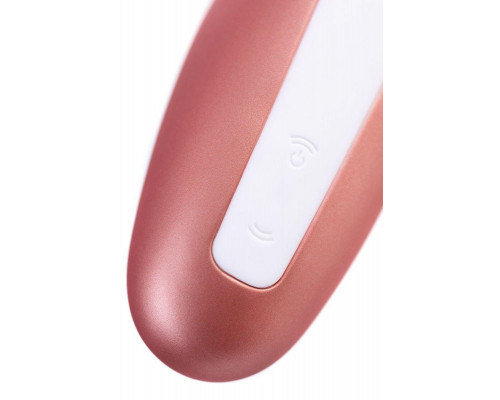 Вакуум-волновой бесконтактный стимулятор клитора Satisfyer Love Breeze, силикон, розовый, 9,5 см.