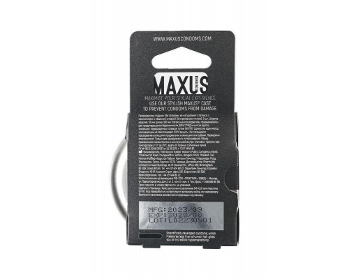 Презервативы Maxus 003, ультро-тонкие, латекс, железный кейс, 3 шт.