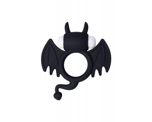 Эрекционное кольцо на пенис JOS COCKY DEVIL, силикон, черный, 8,5 см