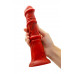 Вибратор Black&Red by TOYFA Monster Rex, силикон, красно-черный, 24,5 см