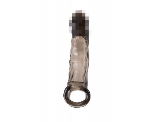Насадка на пенис XLover by TOYFA, для увеличения размера, TPE, черный прозрачный, 19.5 см