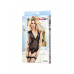 Комплект Candy Girl Nicolette (корсет, трусики, чулки), черный, XL