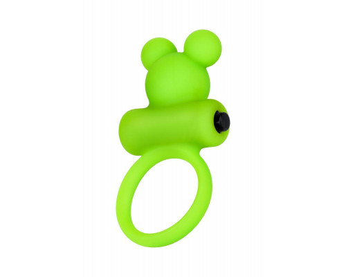 Виброкольцо на пенис A-Toys by TOYFA Chio, силикон, зеленое, 8,1 см, Ø 3,1 см