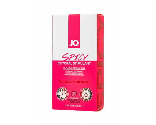 Возбуждающий гель для клитора JO SPICY, на силиконовой основе, 10 мл