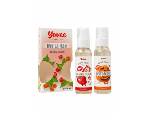 Набор гелей-смазок Yovee для любви (721003+721013), вкусовые (клубника+карамель), 2х100 мл
