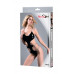 Боди с металлическими цепочками Candy Girl Selene, Wetlook, черный, XL