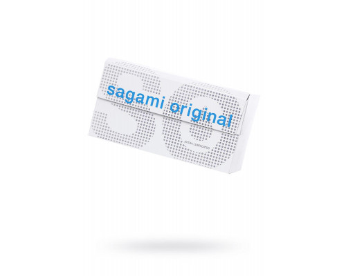 Презервативы Sagami, original 0.02, extra lub, полиуретан, 19 см, 12 шт.