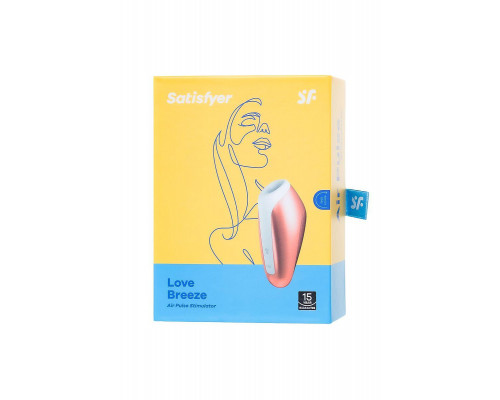 Вакуум-волновой бесконтактный стимулятор клитора Satisfyer Love Breeze, силикон, розовый, 9,5 см.