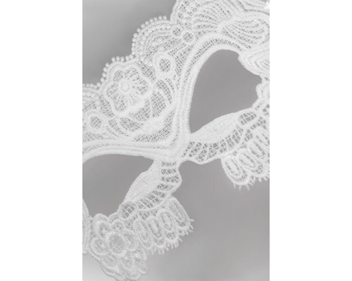 Маска нитяная Eromantica Marquise, текстиль, белая, 17,5 см