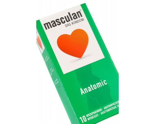 Презервативы masculan Anatomic №10, анатомической формы, 5,3 см, 18,5 см, 10 шт